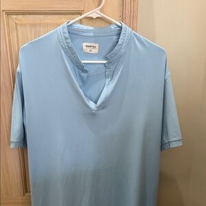 Mantra Sky Blue Casual Button Down Shirt